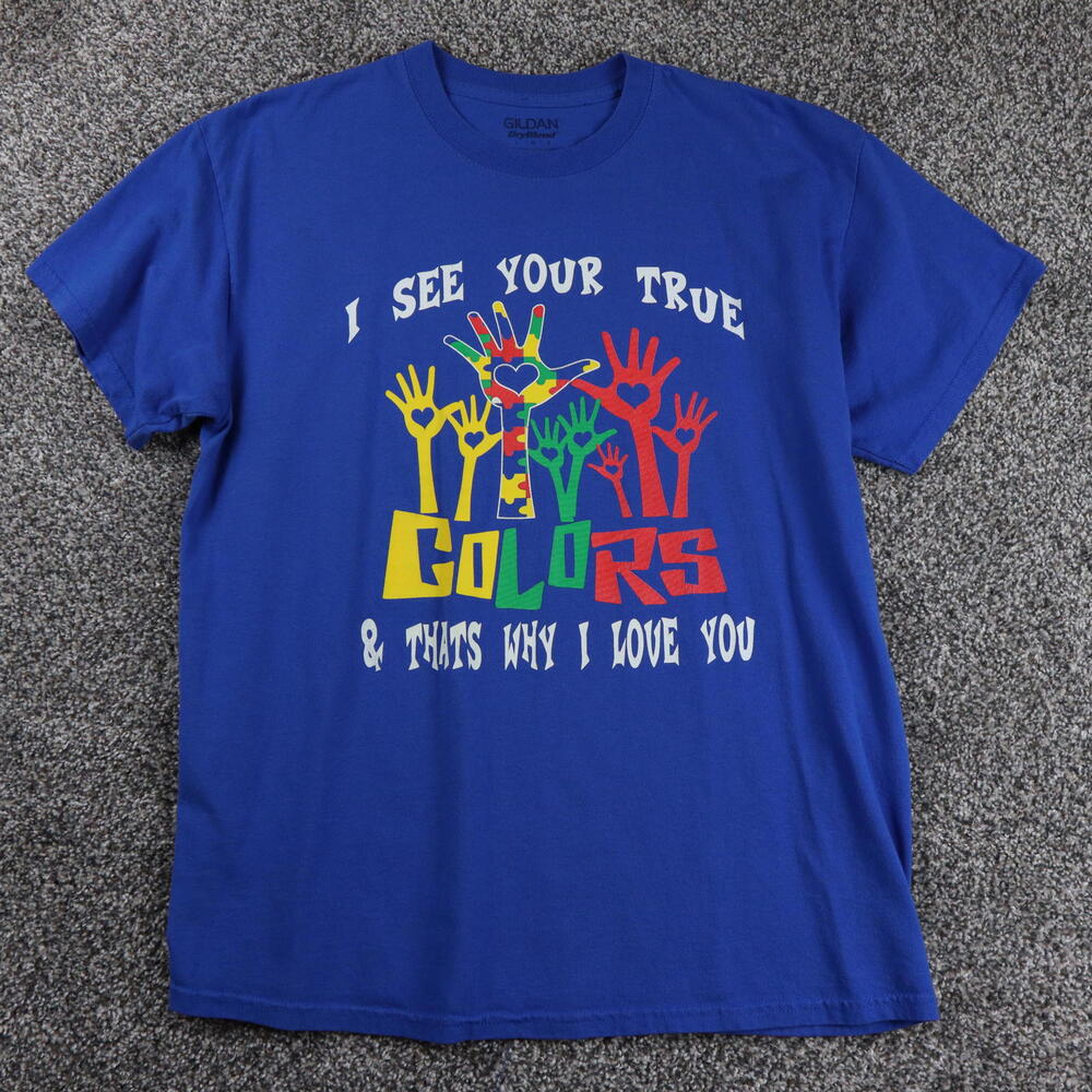 Vintage Single Stitch I See Your True Colors And That's Why I Love You Tee Large - Picture 4 of 4